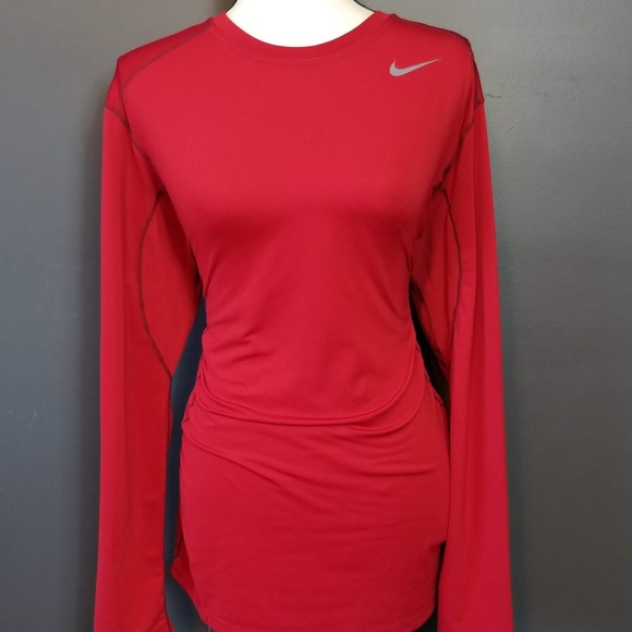 red dri fit long sleeve